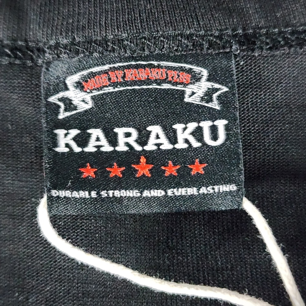 NWT Karaku Mens Long Sleeve Henley Shirt Black Blue Buttons Size M - Picture 5 of 8